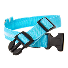 SAFETY LED Dog Pet Light Up Collar Night Glow Adjustable Bright 6 Color XS S L