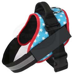 No Pull Dog Pet Harness Adjustable Control Vest Dogs Reflective XS-XL BLUE STARS