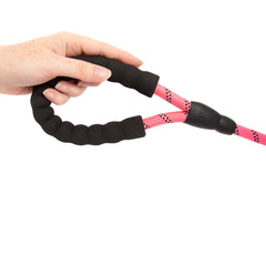 5FT Service Dog Rope Leash Lead Train Padded Handle Reflective Nylon M L Black