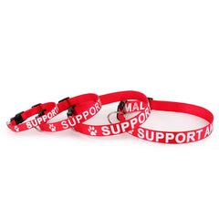 Emotional Support Animal ESA Collar Metal Ring Adjustable Red ESA ACCESS