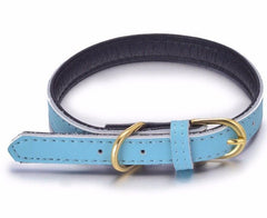100% Genuine Leather Dog Pet Collar Soft Padded Comfortable Adjustable Quality