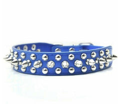 Small Dog Spiked Studded Rivets Dog Pet Leather Collar Small Can Go With Harness