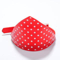 Polka Dots Hankerchief Bandana Dog Leather Collar Terrie Small Red Bowtie Small