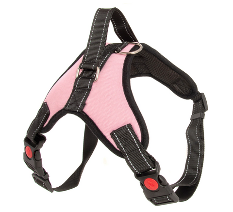 PINK NO Pull Adjustable Dog Pet Vest Harness Quality Nylon or Leash XS S M L XXL