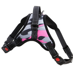 PINK NO Pull Adjustable Dog Pet Vest Harness Quality Nylon or Leash XS S M L XXL