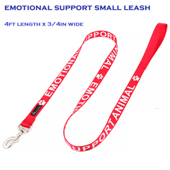Emotional Support Dog ESA Canine Leash Harness -Non.Padded  Reflective 4FT Small