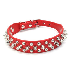 Small Dog Spiked Studded Rivets Dog Pet Faux PU Leather Collar Toy Small S XXS